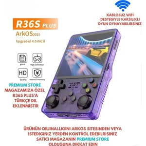 R36s Plus Oyun Konsolu El Atarisi Orjinal Arkos İşletim Sistemi 128 Gb Hafıza 21000 Oyun 4Inch Ekran