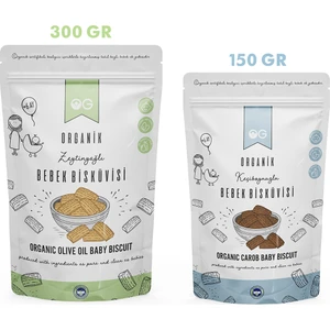 OG natural Organik Keçiboynuzlu ve Zeytinyağlı Bebek Bisküvi seti +6 Ay