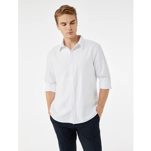 Regular Fit Klasik Yaka Uzun Kollu Oxford Gömlek