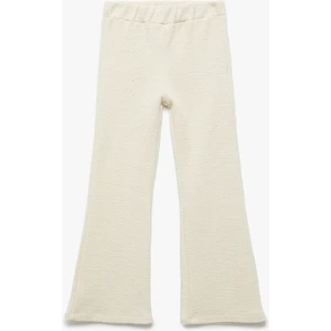 Pamuklu Beli Lastikli Basic Ispanyol Paça Pantolon