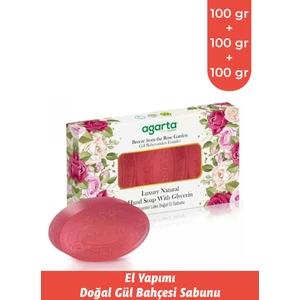 El Yapımı Doğal 3*100 Gr El Sabunu Gül Bahçesi
