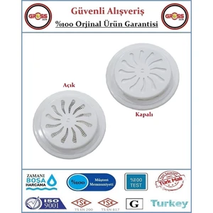 Aç Kapa Doğalgaz Havalandırma Cam Menfezi - Sert Plastik - Beyaz