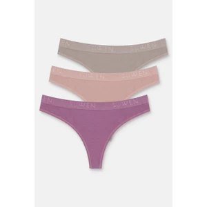 3 Lü Pamuklu String Külot