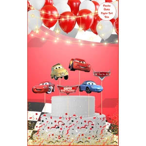 Deniz Parti Cars Temalı Pasta Üstü Figür Set