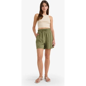 Yüksek Beli Lastikli Düz Paça Şort F0487AX25SM