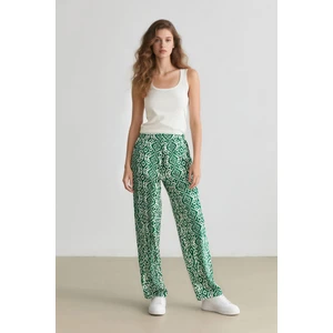Regular Fit Geniş Bol Paça Desenli Palazzo Pantolon D4631AX25SP