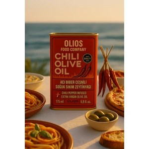 Olios Food Company Acı Biber Çeşnili Zeytinyağı