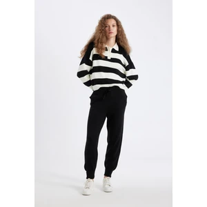 Jogger Triko Pantolon Cepli Basic Düz Beli Lastik Bağcıklı R1701AZ24WN