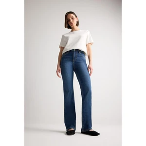 Yüksek Bel Geniş Paça Cepli Jean Pantolon D7971AX25SP