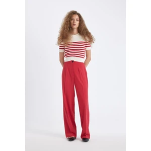 Standart Boy Kumaş Palazzo Pantolon Wide Leg Geniş Bol Paça Basic Düz Yüksek Bel C6402AX24AU