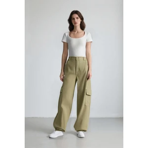 Coool Jogger Pantolon Gabardin Kumaş Normal Bel Basic Düz Kargo Cepli B0454AX24SP