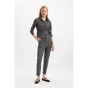 Klasik Chino Kumaş Pantolon Normal Bel Basic Düz Cepli Bilek Boy C1429AX24SP