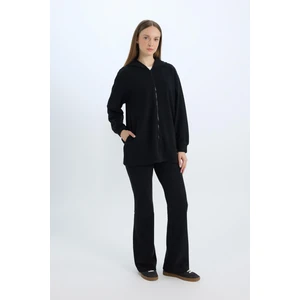 Wide Leg Geniş Paça Beli Lastikli Uzun Boy Pantolon E4387AX24WN