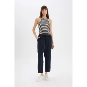 Straight Fit Çift Cepli Yüksek Bel Düz Paça Modal Kumaş Pantolon E5962AX25SP