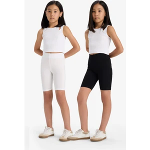 Kız Çocuk Biker Penye 2'li Tayt