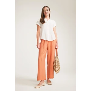 Regular Fit Beli Lastikli Cepli Düz Paça Pantolon F0984AX25SM
