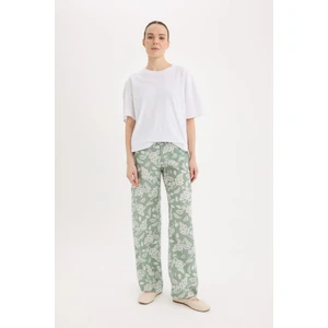 Rahat Pantolon Wide Leg Geniş Bol Paça Desenli Yüksek Bel C4042AX25SP
