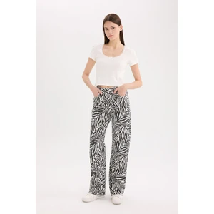 Straight Fit Gabardin Pantolon Zebra Desenli Normal Bel Standart Boy E4134AX25SP