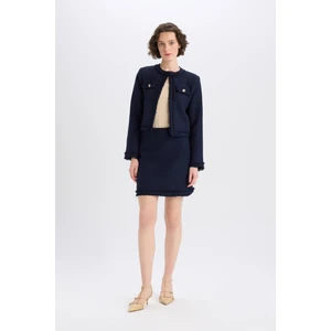 A Kesim Yüksek Bel Basic Tweed Mini Etek D2870AX25SP