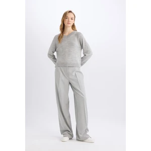Standart Boy Kumaş Palazzo Pantolon Wide Leg Geniş Bol Paça Basic Düz Yüksek Bel C6402AX25SP
