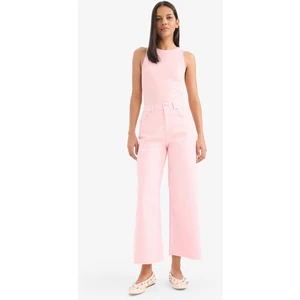 Culotte Gabardin Kumaş Pantolon Yüksek Bel Geniş Paça C7535AX25SP