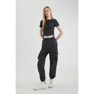 Coool Basic Düz Beli Paçası Lastikli Kargo Cepli Jogger Eşofman Altı C1443AX24SP