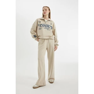 Coool Wide Leg Geniş Bol Paça Eşofman Altı Beli Lastikli Bağcıklı Cepli Basic Düz B3345AX24WN