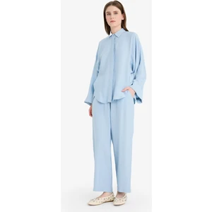 Harem Keten Karışımlı Geniş Paça Pantolon D9732AX25SM