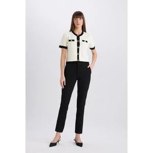 Klasik Chino Kumaş Pantolon Normal Bel Basic Düz Cepli Bilek Boy C1429AX25SP