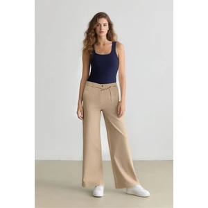 Coool Gabardin Palazzo Pantolon Wide Leg Yüksek Bel Geniş Bol Paça E1794AX25SP