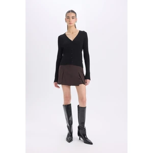Yüksek Bel Pileli Casual Klasik Şort Etek C7340AX24WN