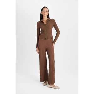 Regular Fit Beli Lastikli Basic Düz Bürümcük Pantolon D4415AX24AU
