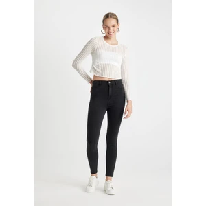Jegging Yüksek Bel Bilek Boy Dar Paça Basic Düz Jean Pantolon B7498AX24AU