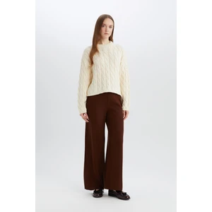 Relax Fit Triko Pantolon Geniş Bol Paça Basic Düz Beli Lastikli E2940AX24WN
