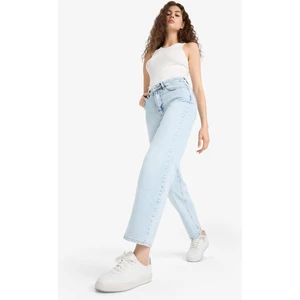 Comfort Straight Yüksek Bel Bilek Boy Jean Yıkamalı Pantolon D8155AX25SM