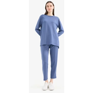 Regular Fit Beli Lastikli Cepli Basic Düz Pantolon E1954AX25SP