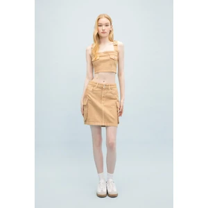 Coool Kargo Fit Gabardin Yıkamalı Soluk Efektli Mini Etek C4456AX24SP