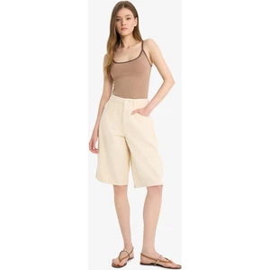 Coool Normal Bel Kısa Paça Gabardin Bermuda Şort F3133AX25HS