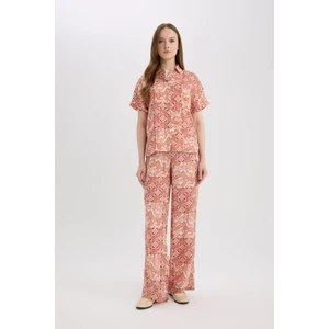 Regular Fit Geniş Bol Paça Desenli Pantolon D4631AX25SP