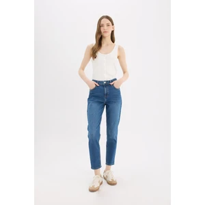 Lina Comfort Mom Normal Bel Düz Paça Jean Kar Yıkamalı Pantolon D8179AX25SP