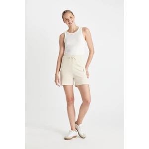 Düz Paça Beli Bağcıklı Kalın Şort C9309AX24SM