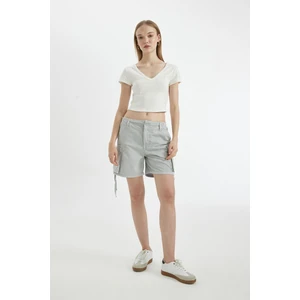 Coool Regular Fit Normal Bel Kısa Paça Gabardin Şort D1006AX24SM