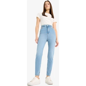 Anna Skinny Fit Yüksek Bel Düz Paça Uzun Jean Taş Yıkama Pantolon D8181AX25SP