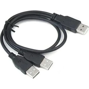 2249 USB 70 cm Y Kablo Harici HDD Hard Disk Power Data Kablosu USB 2.0 Y Kablo Harici HDD Hard Disk Power & Data Kablosu