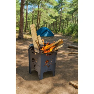 Portatif Siyah Çelik Ateş Çukuru