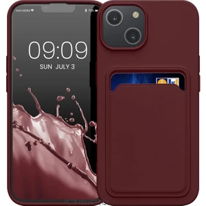 iPhone 13 - 14 Kılıf Kamera ve Köşe Korumalı Kartlıklı Cüzdanlı Yumuşak Renkli Silikon Kapak Içi Kadife Liquid