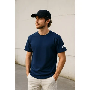 Markapia Man Erkek Bisiklet Yaka Basic Düz Kısa Kollu Gri T-Shirt