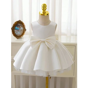 Kız Bebek Seda Model Ekru Doğum Günü Elbise
