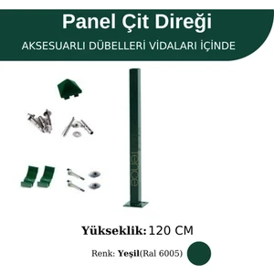 Profil Direk 120 cm - Çim Çit Direği Panel Çit Direği