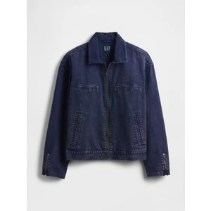 Erkek Mavi Kanvas Astarlı Ceket